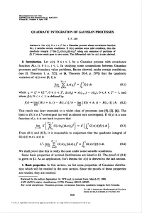 QUADRATIC INTEGRATION of GAUSSIAN PROCESSES Lim 22Ax