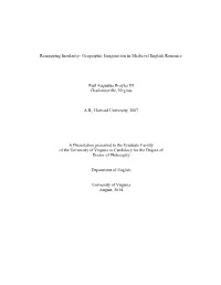 Remapping Insularity: Geographic Imagination in Medieval English Romance