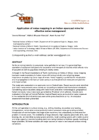 Application of Noise Mapping in an Indian Opencast Mine for Effective Noise Management