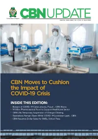 CBN UPDATE EDITORIAL CREW Editor's Note I