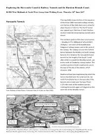 Harecastle Tunnels & Burslem Branch Canal Notes