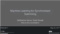 Machine Learning for Synchronized Swimming