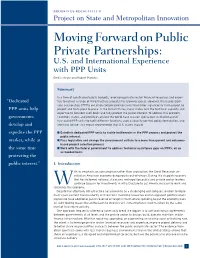 Moving Forward on Public Private Partnerships: U.S