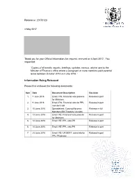Official Information Act Response 20170123
