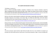 AMD and Related Files (Earthquake Catalogue and Original Information on Each Seismic Event)