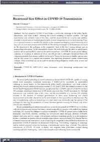 Bioaerosol Size Effect in COVID-19 Transmission