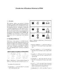 Classification of Entailment Relations in PPDB