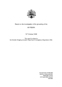 Report on the Investigation of the Grounding of the MV FEDRA 10Th