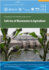 Safe Use of Wastewater in Agriculture Safe Use of Safe Wastewater in Agriculture Proceedings No