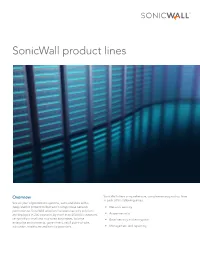 Sonicwall Product Lines