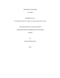 UNIVERSITY of CALIFORNIA Los Angeles Reading from a to Z