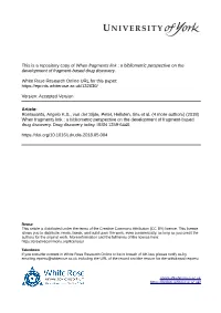 When Fragments Link : a Bibliometric Perspective on the Development of Fragment-Based Drug Discovery