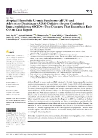ADA)-Deficient Severe Combined Immunodeficiency (SCID