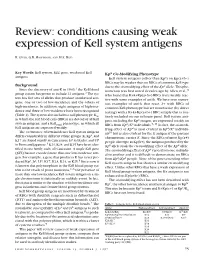 Conditions Causing Weak Expression of Kell System Antigens