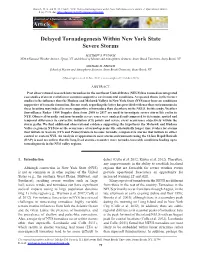 Delayed Tornadogenesis Within New York State Severe Storms Article