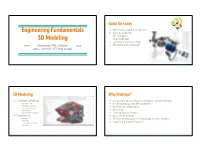 Engineering Fundamentals 3D Modeling