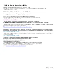 IDEA 3.4.4 Readme File