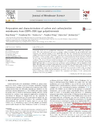 Preparation and Characterization of Carbon and Carbon/Zeolite Membranes from ODPA–ODA Type Polyetherimide