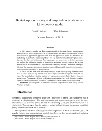 Basket Option Pricing and Implied Correlation in a Lévy Copula Model