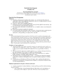 Dark Sky Park Program