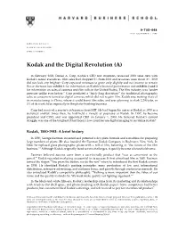 Kodak and the Digital Revolution (A)