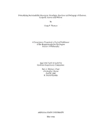 Naturalizing Sustainability Discourse: Paradigm, Practices and Pedagogy of Thoreau, Leopold, Carson and Wilson