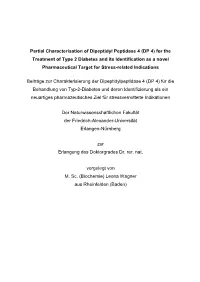Partial Characterisation of Dipeptidyl Peptidase 4 (DP 4