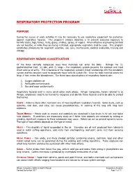 Respiratory Protection Program