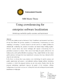 Using Crowdsourcing for Enterprise Software Localization