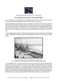 1 Service Story of Commander John Berridge RNZN