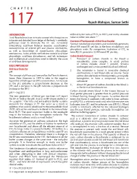 ABG Analysis in Clinical Setting