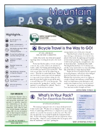 Bicycle Travel Is the Way to GO! What's in Your Pack?