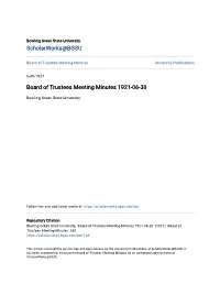 Board of Trustees Meeting Minutes 1921-06-30