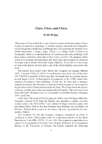Clare, Clere, and Clères