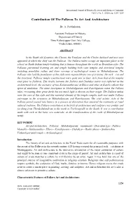 Contribution of the Pallavas to Art and Architecture