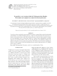 Premaxillary Crest Variation Within the Wukongopteridae (Reptilia, Pterosauria) and Comments on Cranial Structures in Pterosaurs