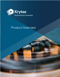 Product Overview Table of Contents Page the Krytox™ Advantage