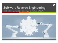 Software Reverse Engineering COMP 293A | Spring 2020 | University of the Pacific | Jeff Shafer 2