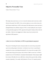 9 Objective Personality Tests