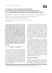 A Comparison of the Potential Unfavorable Effects Of