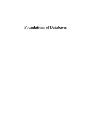 Foundations of Databases
