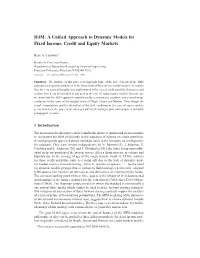 HJM: a Unified Approach to Dynamic Models for Fixed Income, Credit