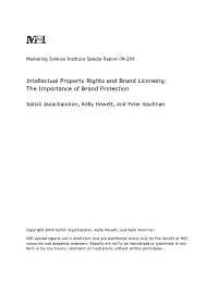 Intellectual Property Rights and Brand Licensing: the Importance of Brand Protection