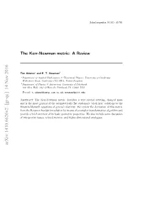 The Kerr-Newman Metric: a Review
