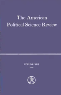 The Merican Political Science Review