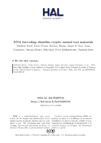DNA Barcoding Identifies Cryptic Animal Tool Materials