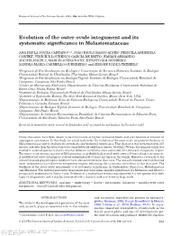 Evolution of the Outer Ovule Integument and Its Systematic Significance in Melastomataceae