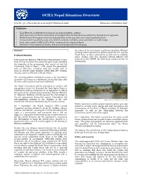 F OCHA Nepal Situation Overview