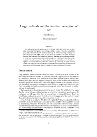 Large Cardinals and the Iterative Conception of Set