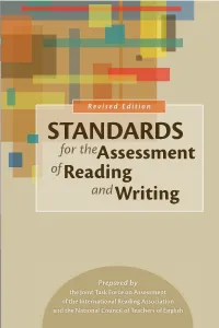 Standards for the Assessment of Reading and Writing